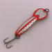 Vintage  Glen Evans Loco 4 UV (Glows in UV light), 3/4oz Brass / Red UV Glow in UV light, Fluorescent fishing spoon #3922