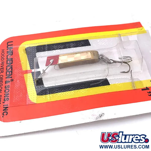  Luhr Jensen Super-Duper 500, 3/64oz Gold / Red fishing spoon #3932