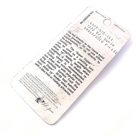 Luhr Jensen Super-Duper 500, 3/64oz Gold / Red fishing spoon #3932