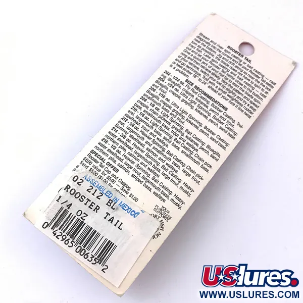  Yakima Bait Worden’s Original Rooster Tail, 1/4oz Silver spinning lure #3933