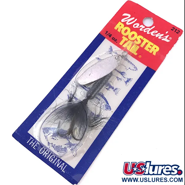  Yakima Bait Worden’s Original Rooster Tail, 1/4oz Silver spinning lure #3933