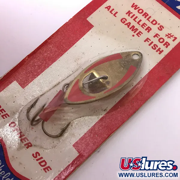 Mepps Kriss 2, 3/16oz Gold / Red spinning lure #3937