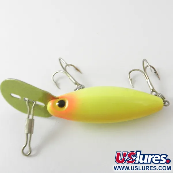 Vintage Storm Hot'N'Tot Thin Fin, 1/4oz Yellow fishing lure #3946
