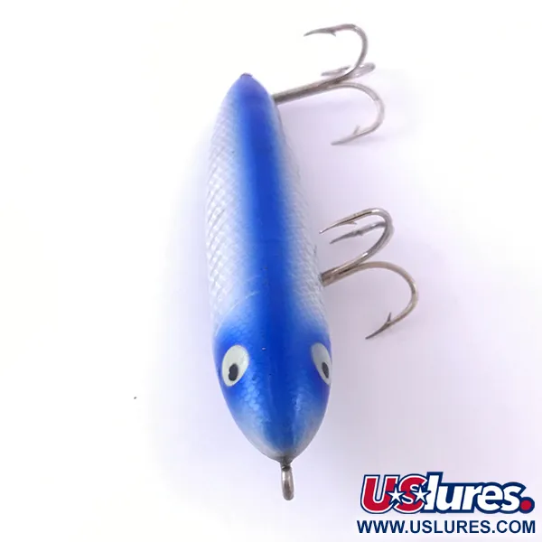 Vintage   Heddon Zara Spook, 3/5oz Light Blue fishing lure #3961