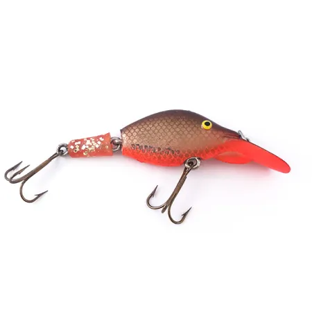 Vintage Eppinger Sparkle Tail, 1/4oz Brown / Orange UV Glow in UV light, Fluorescent fishing lure #3962