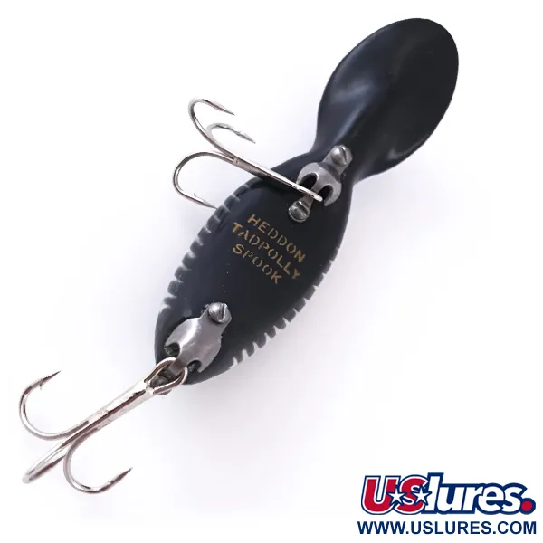 Vintage   Heddon Tadpolly, 1/3oz Black fishing lure #3963