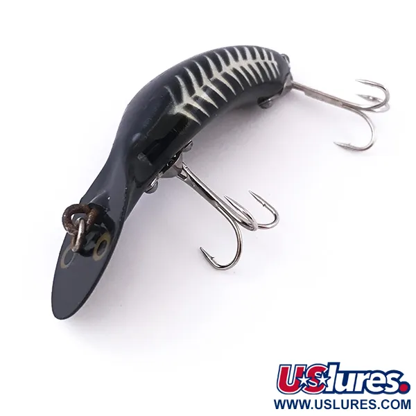 Vintage   Heddon Tadpolly, 1/3oz Black fishing lure #3963