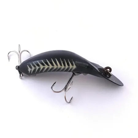 Vintage Heddon Tadpolly, 1/3oz Black fishing lure #3963