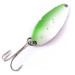 Vintage  Seneca Little Cleo (Hula Girl), 1/3oz Pearl White / Nickel / Green fishing spoon #3972