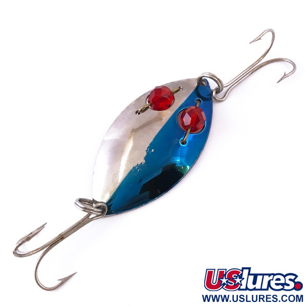Vintage  Eppinger Red Eye junior, 1/2oz Nickel / Blue / Red Eyes fishing spoon #3977