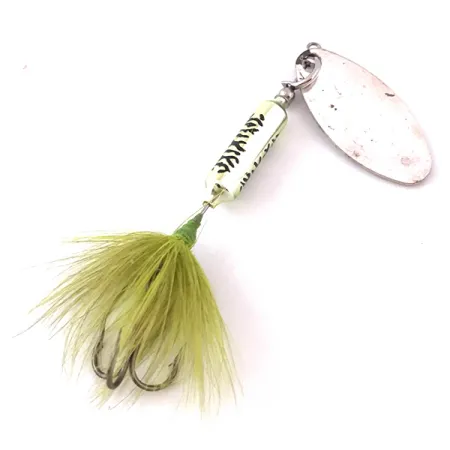 Vintage Yakima Bait Worden’s Original Rooster Tail, 1/8oz Silver spinning lure #3987