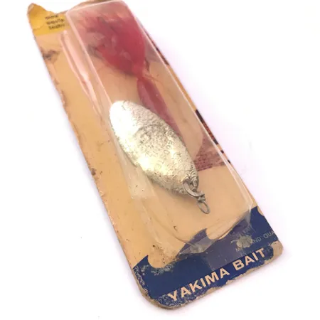 Yakima Bait Worden’s Original Rooster Tail 5, 2/5oz Silver / Red spinning lure #3989