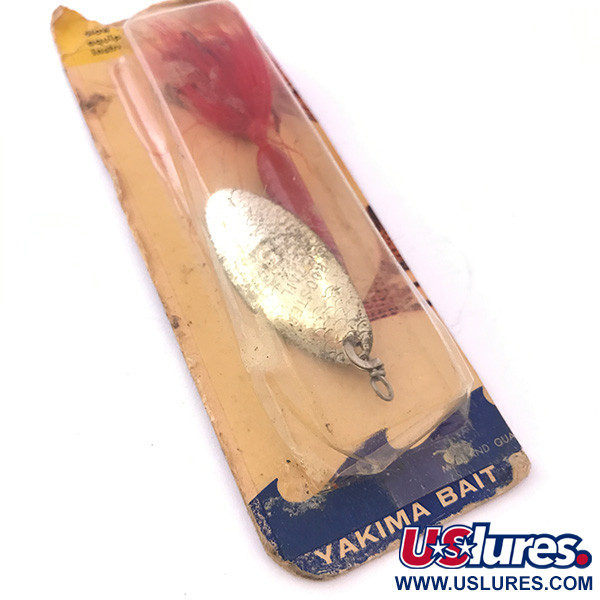  Yakima Bait Worden’s Original Rooster Tail 5, 2/5oz Silver / Red spinning lure #3989