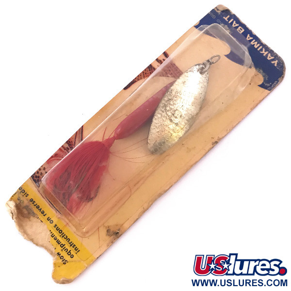  Yakima Bait Worden’s Original Rooster Tail 5, 2/5oz Silver / Red spinning lure #3989