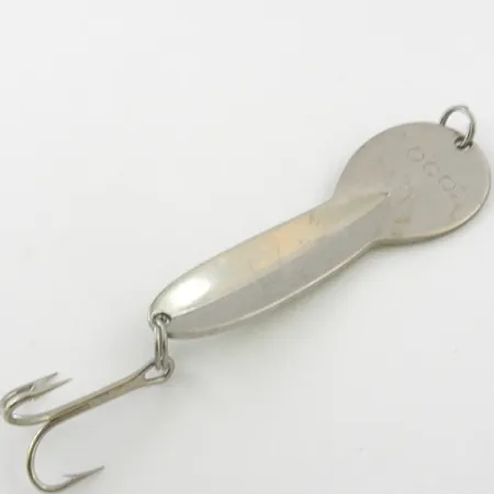Vintage Glen Evans Loco 3 UV, 3/5oz Nickel / Yellow / Hologram UV Glow in UV light, Fluorescent fishing spoon #4000