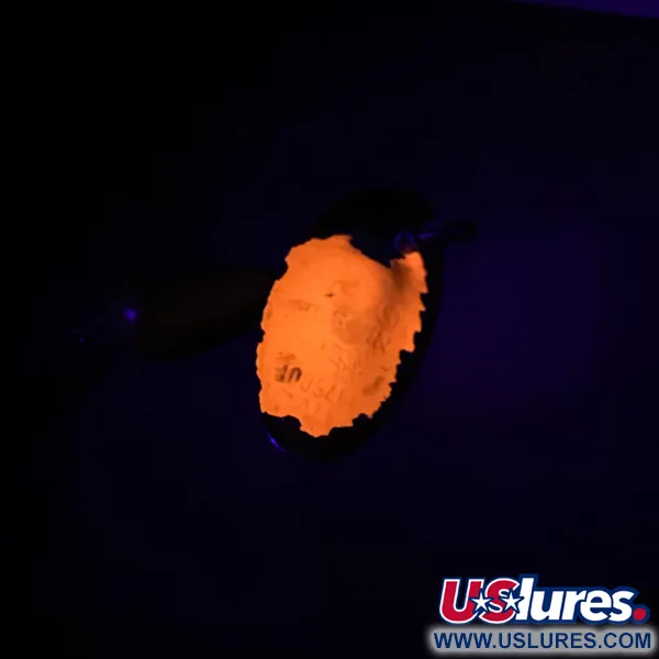 Vintage   Panther Martin Zavorra con Mosca 6, 3/16oz Gold / Orange UV Glow in UV light, Fluorescent spinning lure #4029