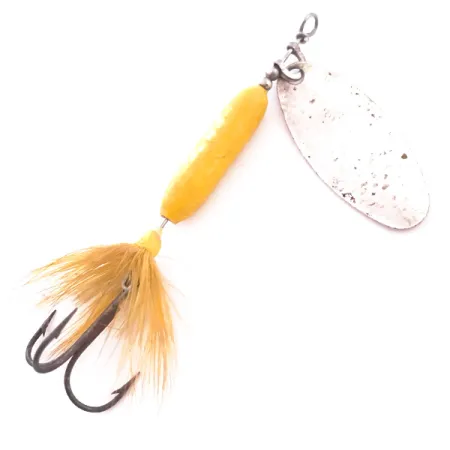 Vintage Yakima Bait Worden’s Original Rooster Tail 4, 1/4oz Silver spinning lure #4037