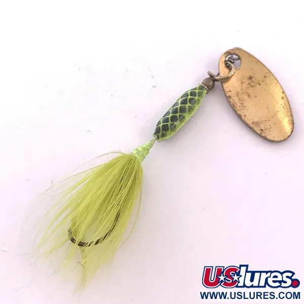 Vintage  Yakima Bait Worden’s Original Rooster Tail, 1/16oz Brass spinning lure #4040