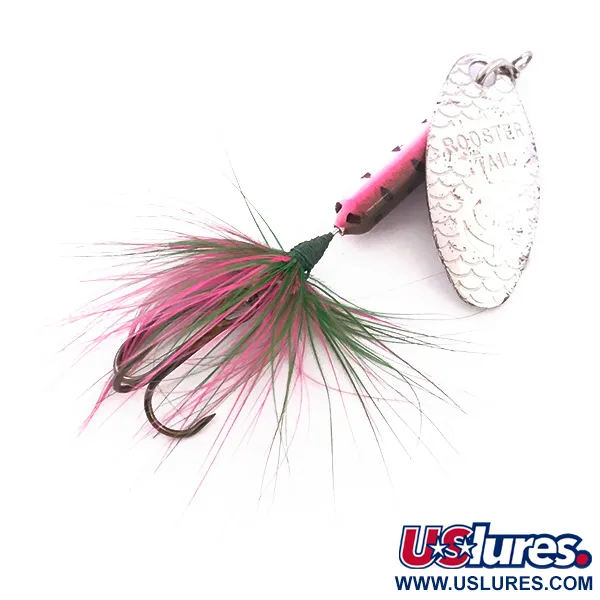 Vintage  Yakima Bait Worden’s Original Rooster Tail, 1/8oz Silver / Trout spinning lure #4042