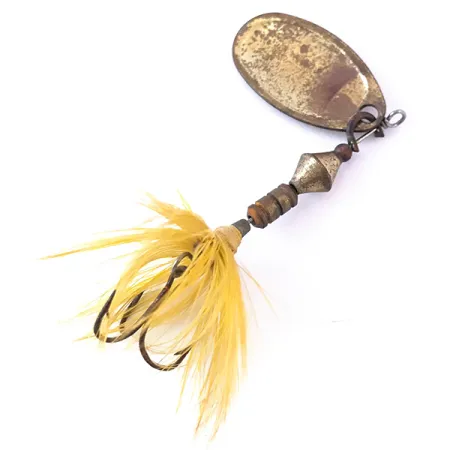 Vintage Yakima Bait Sonic Rooster Tail , 3/32oz Gold spinning lure #4053