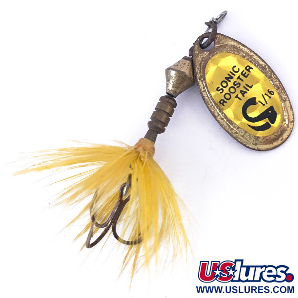 Vintage  Yakima Bait Sonic Rooster Tail , 3/32oz Gold spinning lure #4053