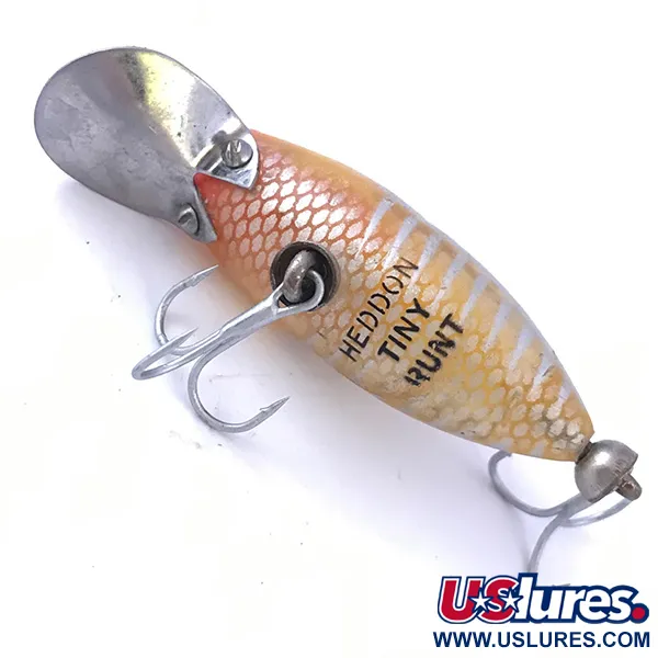 Vintage   Heddon River Runt, 3/16oz Yellow fishing lure #4059