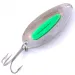 Vintage   Blue Fox Pixee UV, 3/4oz Nickel / Green UV Glow in UV light, Fluorescent fishing spoon #4064