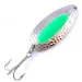 Vintage   Blue Fox Pixee UV, 3/4oz Nickel / Green UV Glow in UV light, Fluorescent fishing spoon #4064