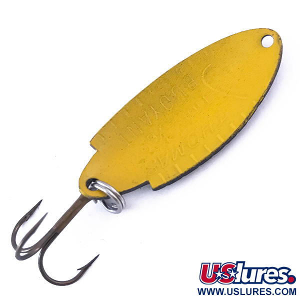 Vintage   Thomas Buoyant, 3/16oz Black Trout / Yellow fishing spoon #4069