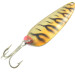 Vintage  Boss Lures Boss Spoon, 2/3oz Golden Tiger UV Glow in UV light, Fluorescent fishing spoon #4070