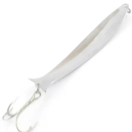 Vintage Williams Mooselook wobbler, 1/3oz Silver fishing spoon #4074