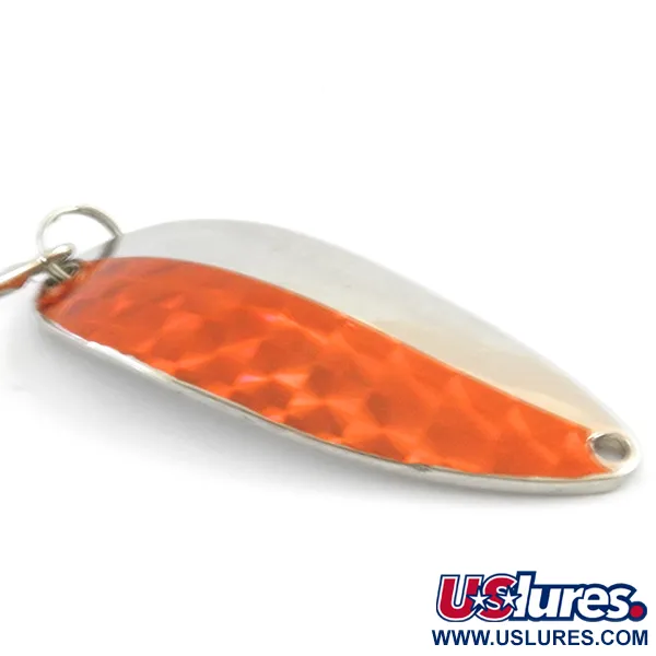 Vintage Seneca Little Cleo (Hula Girl), 1/2oz Nickel / Red fishing spoon #4077