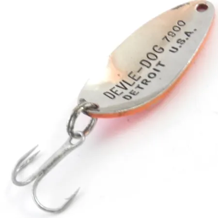 Vintage Eppinger Dardevle Devle Dog 7900, 1/4oz Red / Nickel fishing spoon #4081
