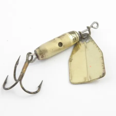 Vintage Jake's Lures Jake's Stream-a-Lure, 3/16oz Brass / Red spinning lure #4082