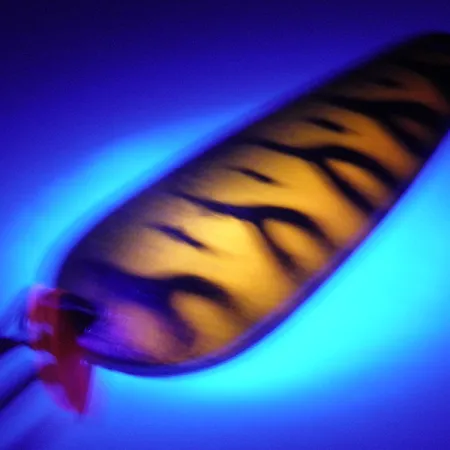 Vintage Boss Lures Boss Spoon UV, 2/3oz Golden Tiger fishing spoon #4085