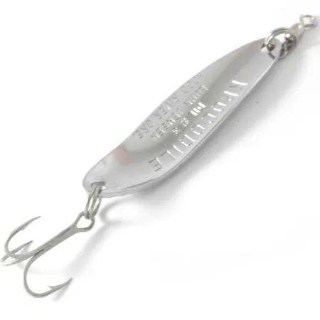 Vintage Luhr Jensen Krocodile Die #3 UV, 1/3oz Hammered Nickel / UV Stripe fishing spoon #4089