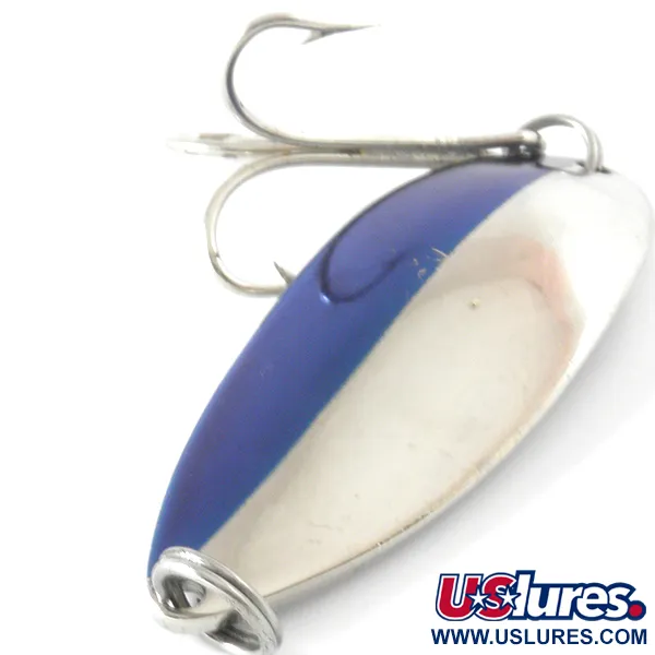 Vintage Seneca Little Cleo (Hula Girl), 3/4oz Nickel / Blue fishing spoon #4094