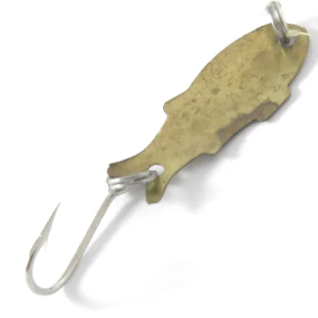 Vintage Shoff's Triple Teazer, 1/32oz Hammered Brass fishing spoon #4099