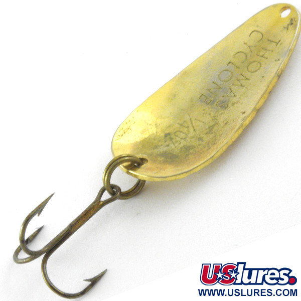 Vintage   Thomas Cyclone, 1/4oz Gold fishing spoon #4136