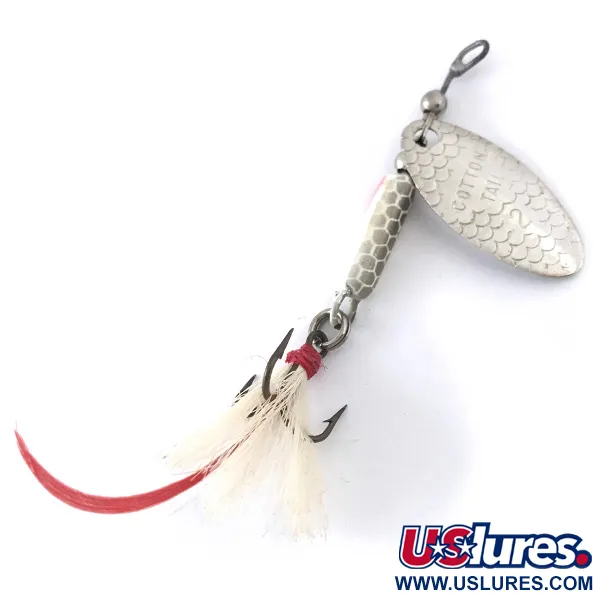 Vintage  Cotton Cordell Cotton Tail 2, 1/8oz Nickel spinning lure #4140