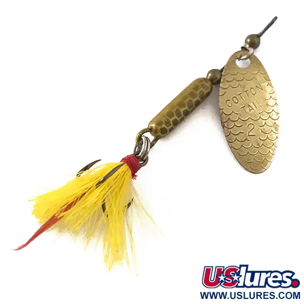 Vintage  Cotton Cordell Cotton Tail 2, 1/8oz Gold spinning lure #4141