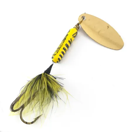 Vintage Yakima Bait Worden’s Original Rooster Tail, 1/4oz Nickel spinning lure #4142
