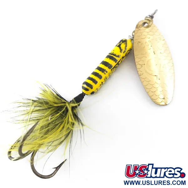 Vintage  Yakima Bait Worden’s Original Rooster Tail, 1/4oz Nickel spinning lure #4142