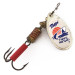 Vintage   Mepps Aglia 3 Fishing Hot Spot, 1/4oz Silver / White spinning lure #4148