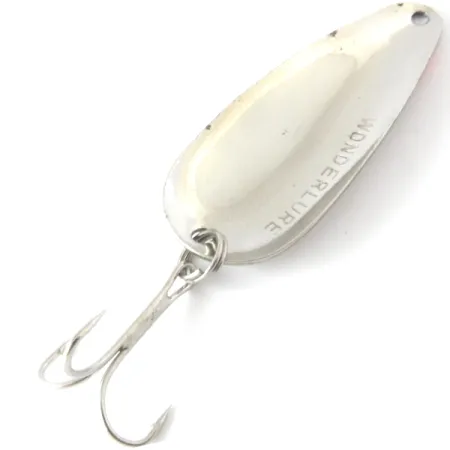 Vintage Acme Wonderlure, 2/5oz Nickel / Orange fishing spoon #4152