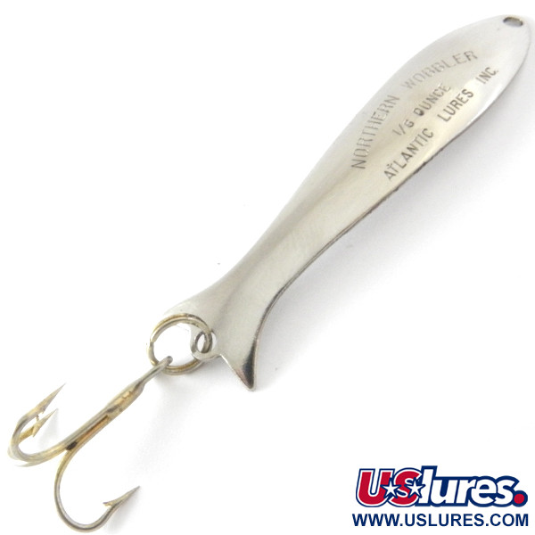 Vintage  Atlantic Lures Northern Wobbler, 3/16oz Nickel fishing spoon #4153
