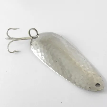 Vintage Nebco FlashBait 166, 1/2oz Hammered Nickel fishing spoon #4156