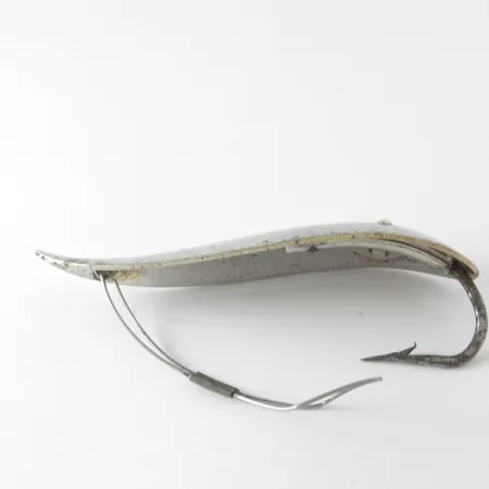 Vintage Weedless Bait  FISH TRAP SPOON, 3/5oz Nickel fishing spoon #4157