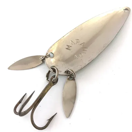 Vintage Marathon UV, 3/5oz Frog UV Glow in UV light, Fluorescent
  fishing spoon #4162
