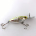 Vintage  Storm Hot'N'Tot Thin Fin, 2/5oz Silver / Fluorescent Green UV Glow in UV light, Fluorescent fishing lure #4164
